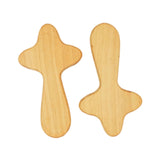 Maxbell 2Pcs Pocket Crosses Crafts Clinging Palm Portable Religious Handheld Crosses Wood Color