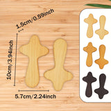 Maxbell 2Pcs Pocket Crosses Crafts Clinging Palm Portable Religious Handheld Crosses Light Brown