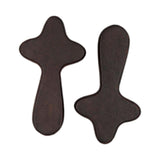 Maxbell 2Pcs Pocket Crosses Crafts Clinging Palm Portable Religious Handheld Crosses Deep Brown