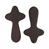 Maxbell 2Pcs Pocket Crosses Crafts Clinging Palm Portable Religious Handheld Crosses Deep Brown