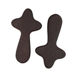 Maxbell 2Pcs Pocket Crosses Crafts Clinging Palm Portable Religious Handheld Crosses Deep Brown
