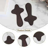 Maxbell 2Pcs Pocket Crosses Crafts Clinging Palm Portable Religious Handheld Crosses Deep Brown