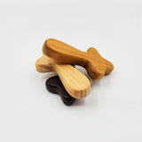 Maxbell 2Pcs Pocket Crosses Crafts Clinging Palm Portable Religious Handheld Crosses Deep Brown