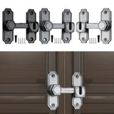 Maxbell Barn Door Lock Portable Stylish Flip Latch for Sliding Doors Bathroom Closet Black