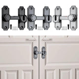 Maxbell Barn Door Lock Portable Stylish Flip Latch for Sliding Doors Bathroom Closet Black