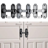 Maxbell Barn Door Lock Portable Stylish Flip Latch for Sliding Doors Bathroom Closet Black