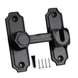 Maxbell Barn Door Lock Portable Stylish Flip Latch for Sliding Doors Bathroom Closet Black