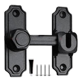 Maxbell Barn Door Lock Portable Stylish Flip Latch for Sliding Doors Bathroom Closet Black