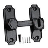 Maxbell Barn Door Lock Portable Stylish Flip Latch for Sliding Doors Bathroom Closet Black