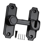 Maxbell Barn Door Lock Portable Stylish Flip Latch for Sliding Doors Bathroom Closet Black