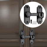 Maxbell Barn Door Lock Portable Stylish Flip Latch for Sliding Doors Bathroom Closet Black