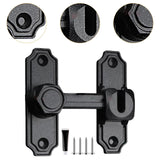 Maxbell Barn Door Lock Portable Stylish Flip Latch for Sliding Doors Bathroom Closet Black