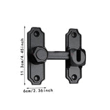 Maxbell Barn Door Lock Portable Stylish Flip Latch for Sliding Doors Bathroom Closet Black