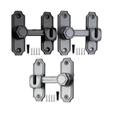 Maxbell Barn Door Lock Portable Stylish Flip Latch for Sliding Doors Bathroom Closet Black