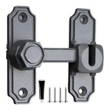 Maxbell Barn Door Lock Portable Stylish Flip Latch for Sliding Doors Bathroom Closet Gray