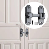 Maxbell Barn Door Lock Portable Stylish Flip Latch for Sliding Doors Bathroom Closet Gray