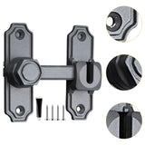 Maxbell Barn Door Lock Portable Stylish Flip Latch for Sliding Doors Bathroom Closet Gray