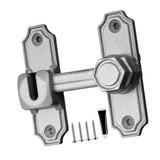 Maxbell Barn Door Lock Portable Stylish Flip Latch for Sliding Doors Bathroom Closet Silver