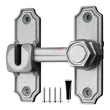 Maxbell Barn Door Lock Portable Stylish Flip Latch for Sliding Doors Bathroom Closet Silver