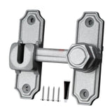 Maxbell Barn Door Lock Portable Stylish Flip Latch for Sliding Doors Bathroom Closet Silver