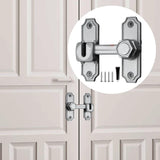 Maxbell Barn Door Lock Portable Stylish Flip Latch for Sliding Doors Bathroom Closet Silver