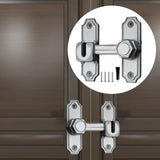Maxbell Barn Door Lock Portable Stylish Flip Latch for Sliding Doors Bathroom Closet Silver