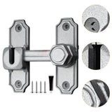 Maxbell Barn Door Lock Portable Stylish Flip Latch for Sliding Doors Bathroom Closet Silver
