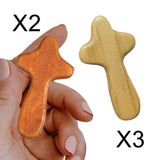 Maxbell 5Pcs Wood Hand Crosses Collectible Home Jesus Ornament Portable Prayer Cross