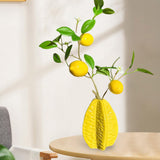 Maxbell Ceramic Vase Photo Prop Modern Fruit Vase for Dorm Room Bathroom Living Room Yellow