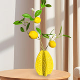 Maxbell Ceramic Vase Photo Prop Modern Fruit Vase for Dorm Room Bathroom Living Room Yellow