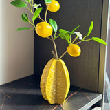Maxbell Ceramic Vase Photo Prop Modern Fruit Vase for Dorm Room Bathroom Living Room Yellow
