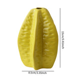 Maxbell Ceramic Vase Photo Prop Modern Fruit Vase for Dorm Room Bathroom Living Room Yellow