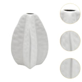 Maxbell Ceramic Vase Photo Prop Modern Fruit Vase for Dorm Room Bathroom Living Room White