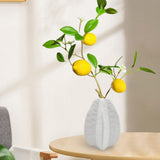 Maxbell Ceramic Vase Photo Prop Modern Fruit Vase for Dorm Room Bathroom Living Room White