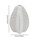 Maxbell Ceramic Vase Photo Prop Modern Fruit Vase for Dorm Room Bathroom Living Room White