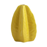 Maxbell Ceramic Flower Vase Decor Starfruit Shaped Unique for Bedroom Desktop Office Yellow