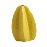 Maxbell Ceramic Flower Vase Decor Starfruit Shaped Unique for Bedroom Desktop Office Yellow