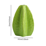 Maxbell Ceramic Flower Vase Decor Starfruit Shaped Unique for Bedroom Desktop Office Green