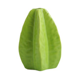 Maxbell Ceramic Flower Vase Decor Starfruit Shaped Unique for Bedroom Desktop Office Green