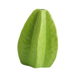 Maxbell Ceramic Flower Vase Decor Starfruit Shaped Unique for Bedroom Desktop Office Green