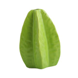 Maxbell Ceramic Flower Vase Decor Starfruit Shaped Unique for Bedroom Desktop Office Green