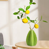 Maxbell Ceramic Flower Vase Decor Starfruit Shaped Unique for Bedroom Desktop Office Green