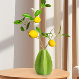 Maxbell Ceramic Flower Vase Decor Starfruit Shaped Unique for Bedroom Desktop Office Green