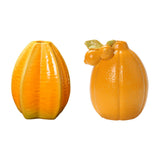 Maxbell Fruit Shaped Ceramic Flower Vase Home Decor Unique for Bedroom Shelf Wedding Carambola 9.5x11.7cm