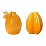 Maxbell Fruit Shaped Ceramic Flower Vase Home Decor Unique for Bedroom Shelf Wedding Carambola 9.5x11.7cm
