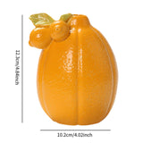 Maxbell Fruit Shaped Ceramic Flower Vase Home Decor Unique for Bedroom Shelf Wedding Orange 10.2cmx12.3cm