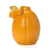 Maxbell Fruit Shaped Ceramic Flower Vase Home Decor Unique for Bedroom Shelf Wedding Orange 10.2cmx12.3cm