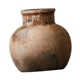 Maxbell Rustic Ceramic Vase Wabi Sabi Table Centerpiece Office Farmhouse Flower Vase Rust 15x15x14cm