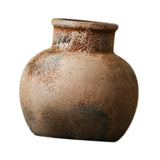 Maxbell Rustic Ceramic Vase Wabi Sabi Table Centerpiece Office Farmhouse Flower Vase Rust 15x15x14cm