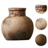 Maxbell Rustic Ceramic Vase Wabi Sabi Table Centerpiece Office Farmhouse Flower Vase Rust 15x15x14cm